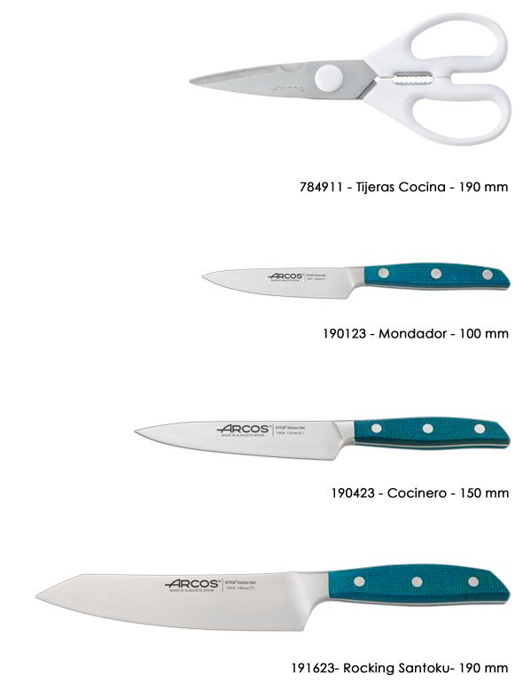 Arcos Taco de cocina Brooklyn 3 cuchillos y tijeras