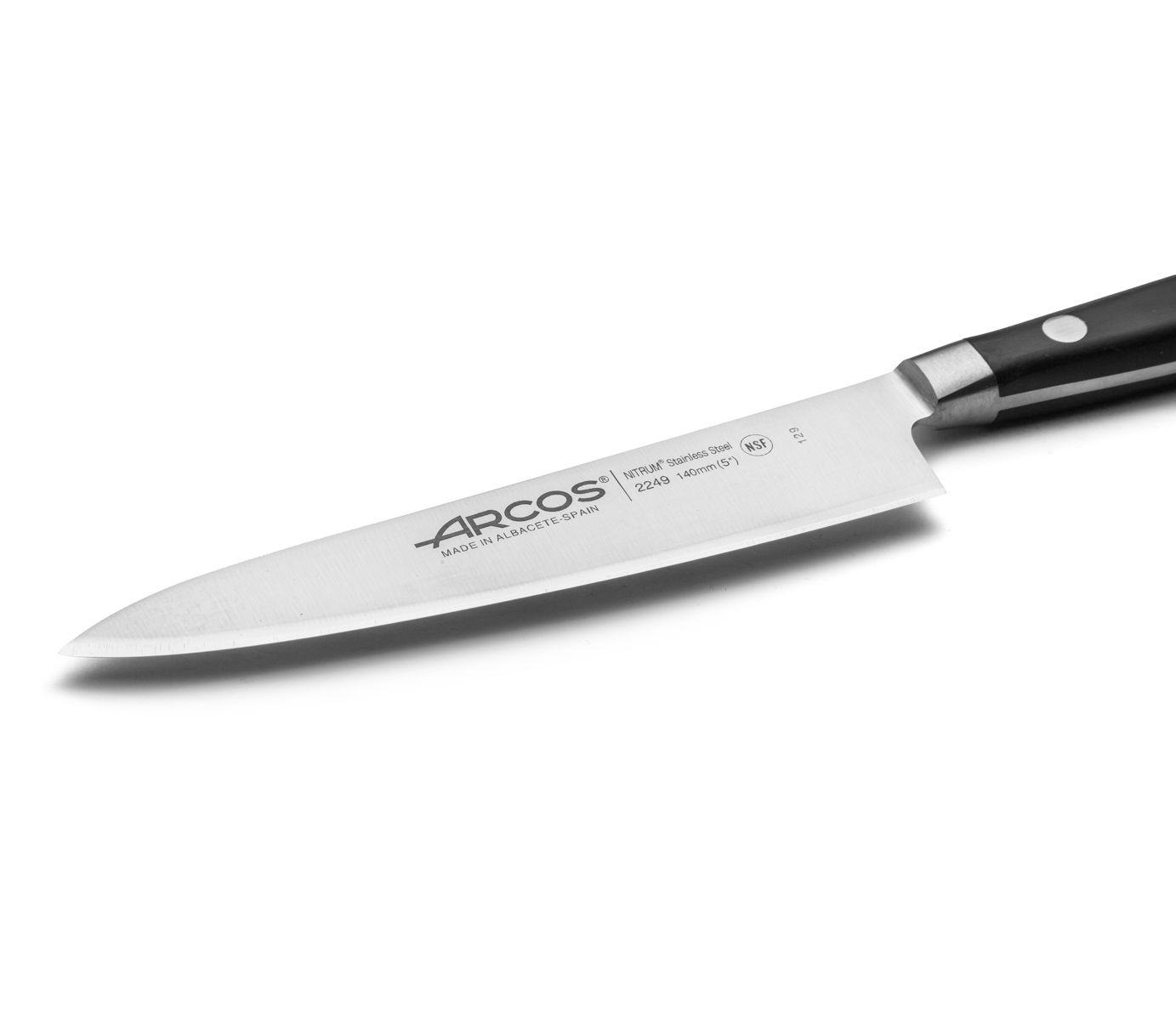 Faca chef 14 cm cabo polipropileno preto Arcos Opera