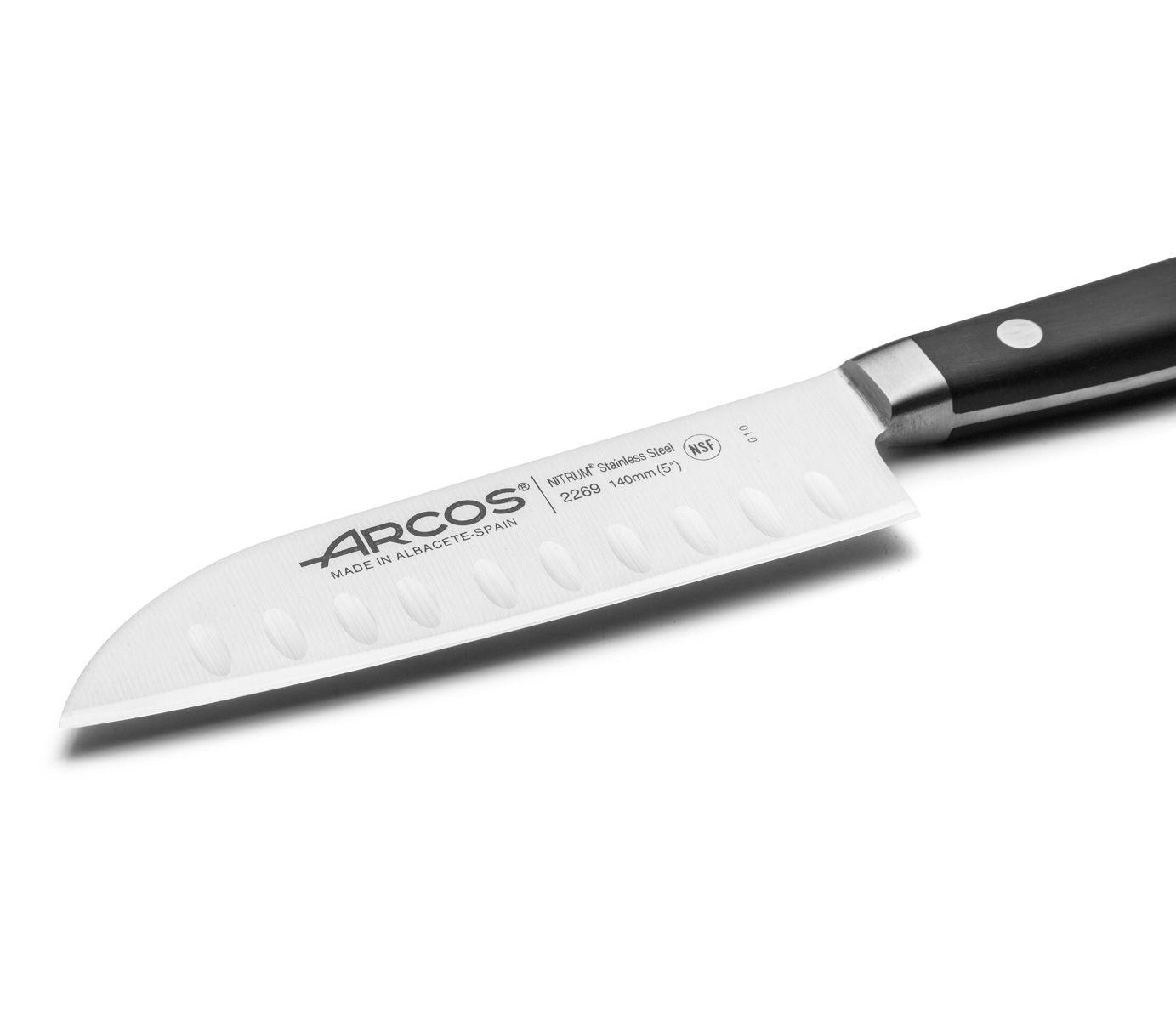 Faca santoku 14 cm com cabo de polipropileno preto Arcos Opera
