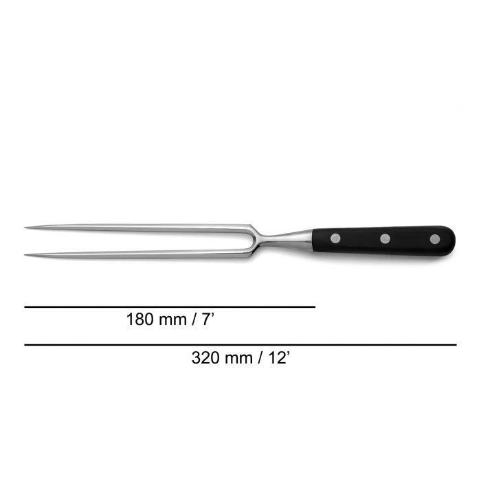 Tenedor trinchante Arcos seríe Opera con mango de polioximetileno negro