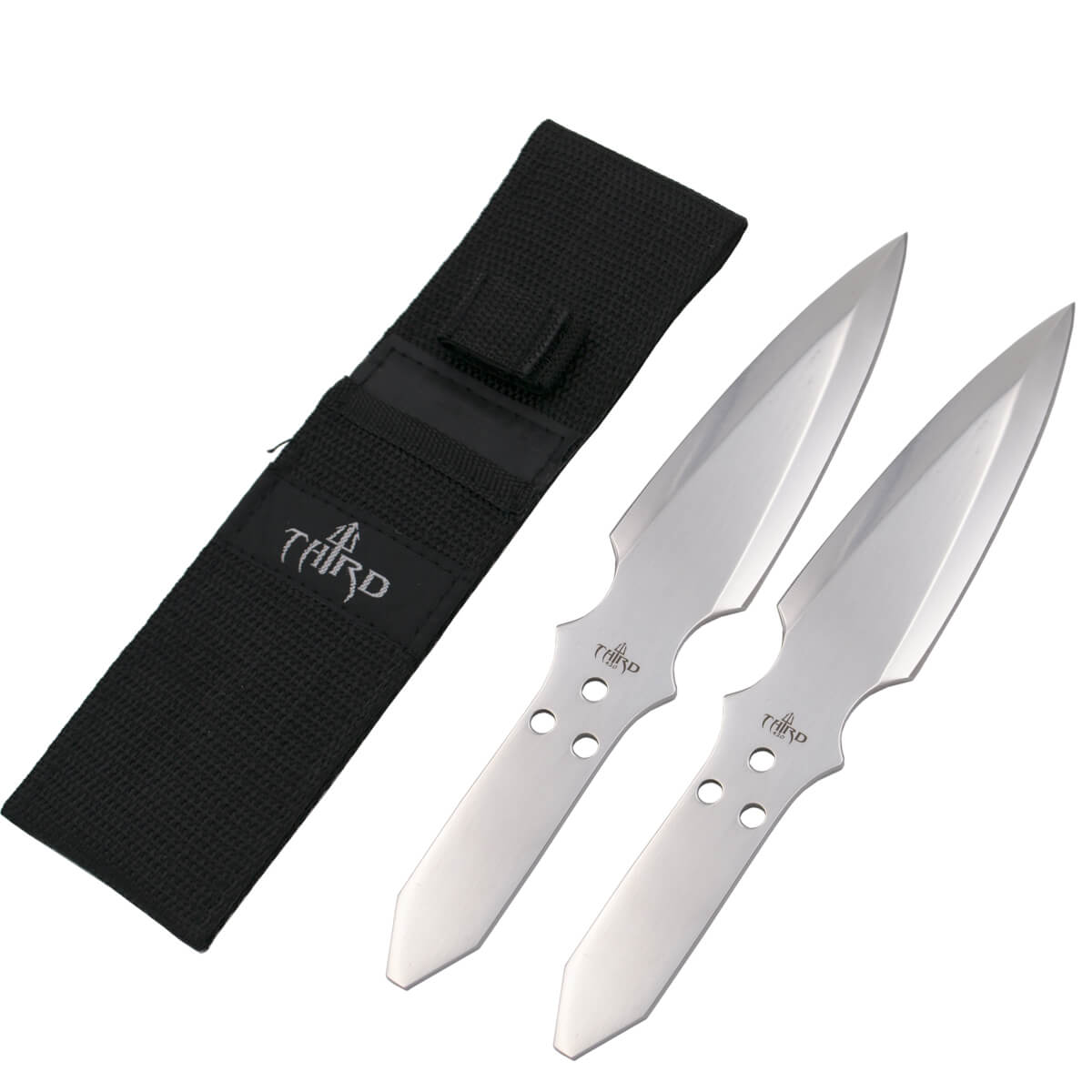 Set de 2 cuchillos lanzadores con hoja satinada H0069