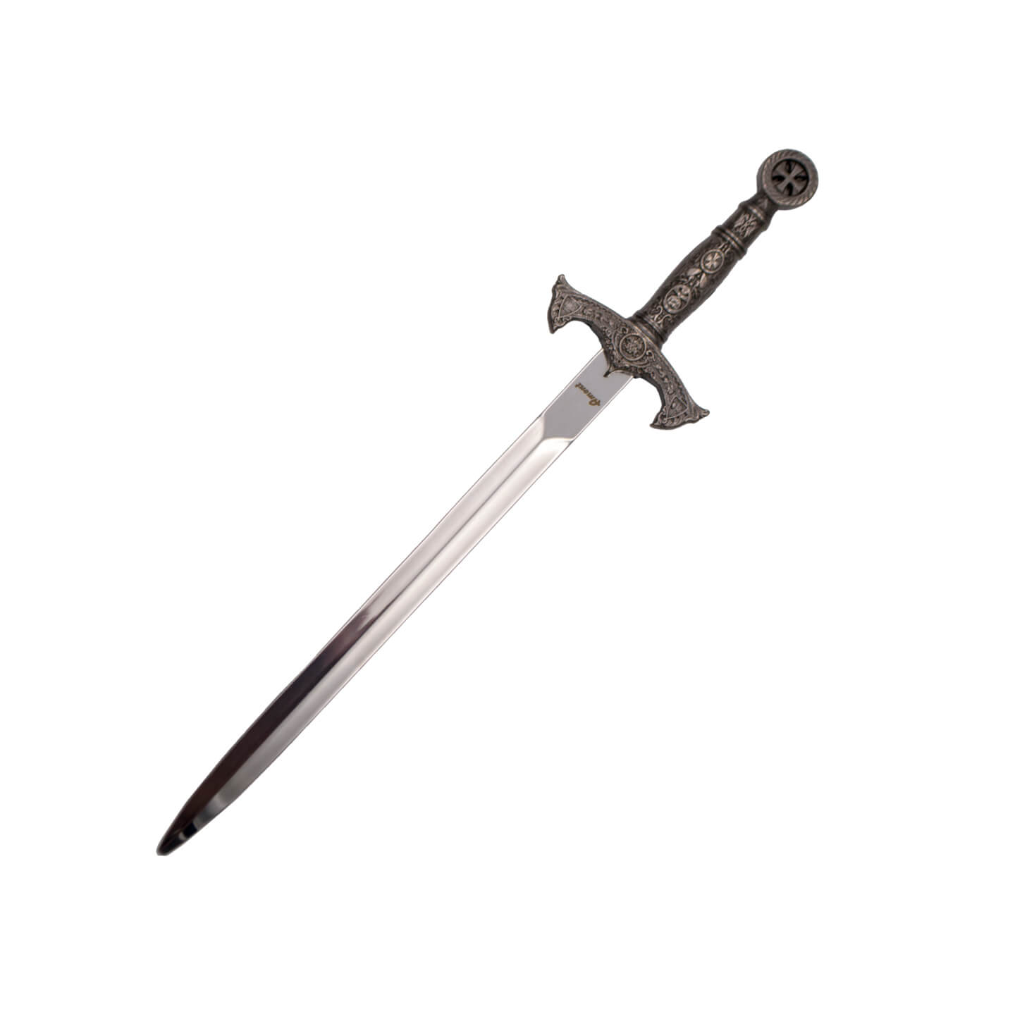 Abrecartas réplica espada templaria níquel decorada