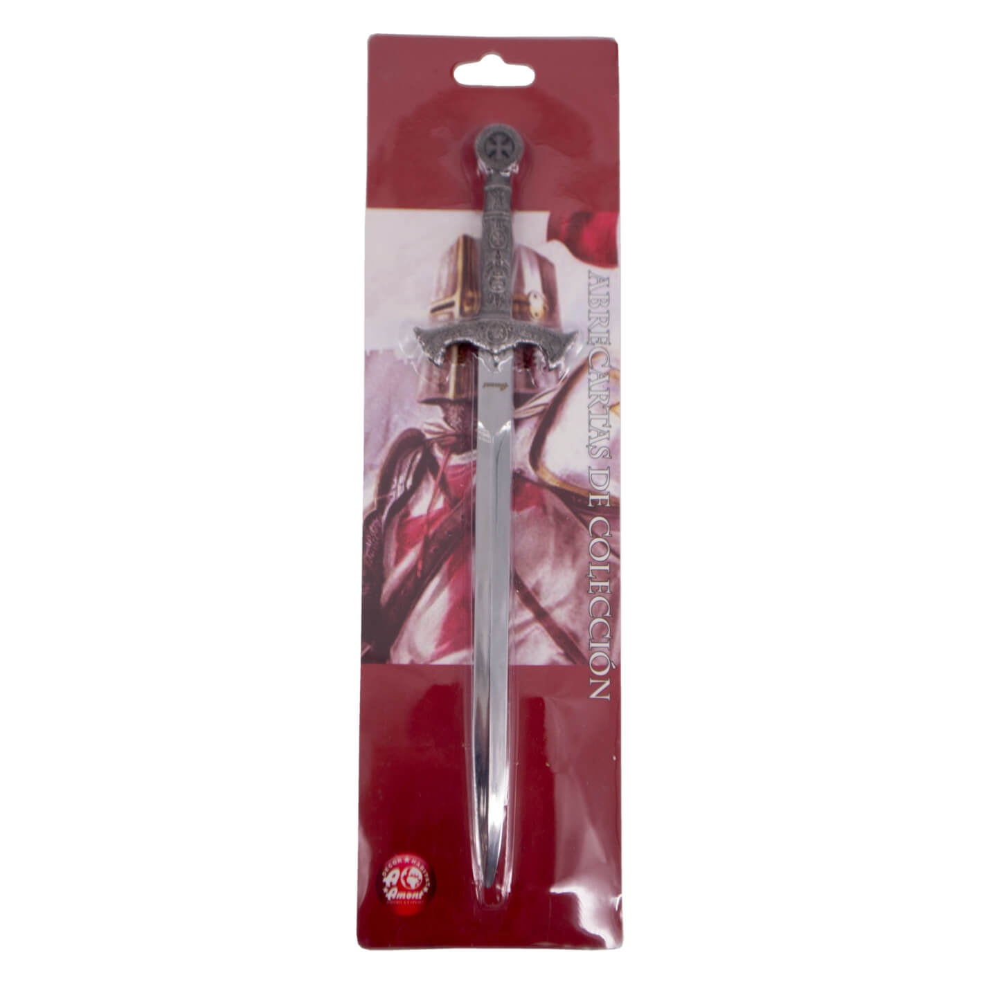 Abrecartas réplica espada templaria níquel decorada