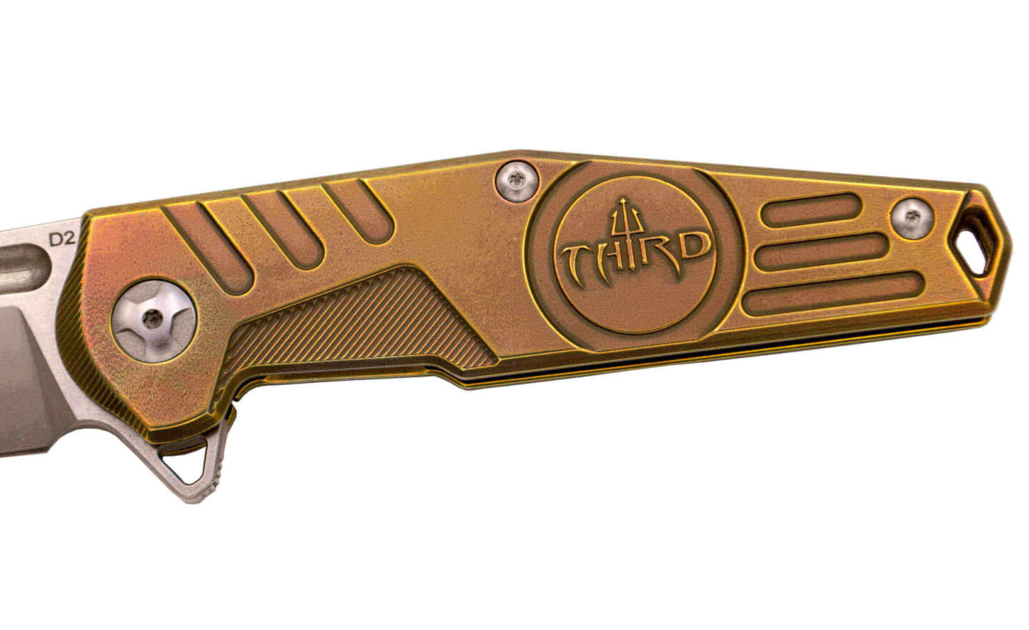 Couteau édition limitée avec manche en titane avec ouverture par roulement à billes