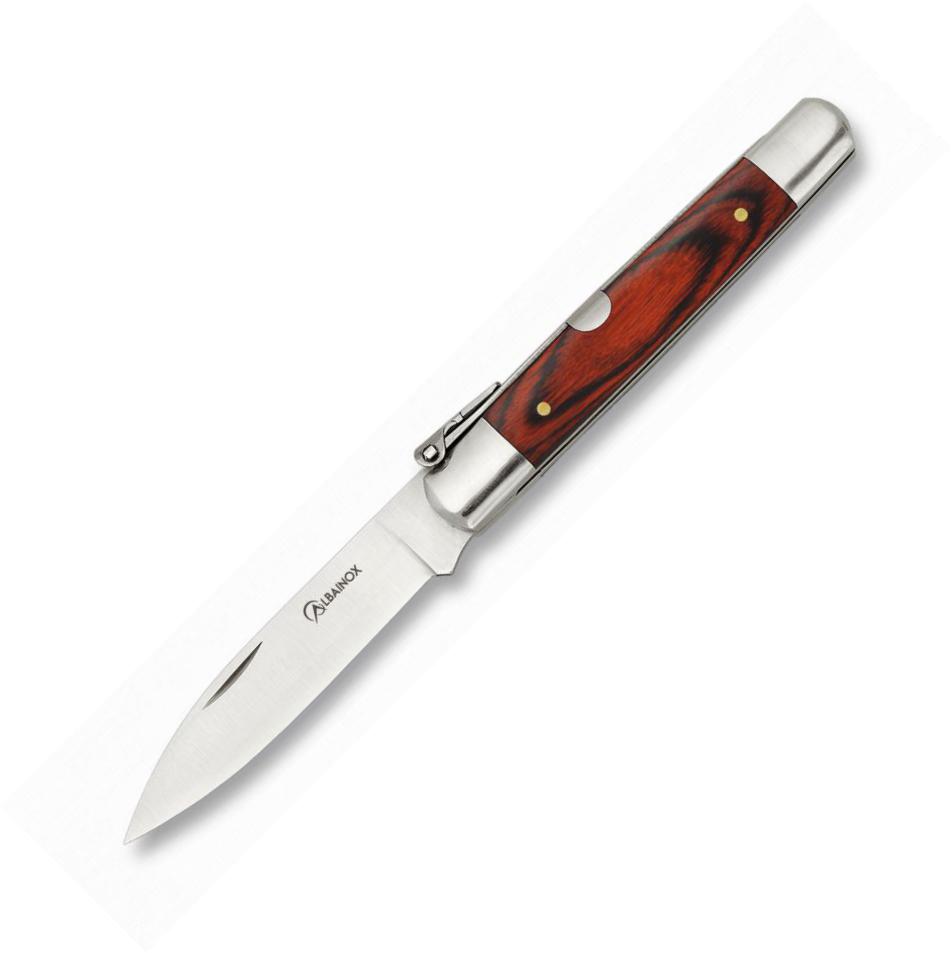 Navaja MACHETE Nº00 con mango de stamina roja y hoja de 7 cm