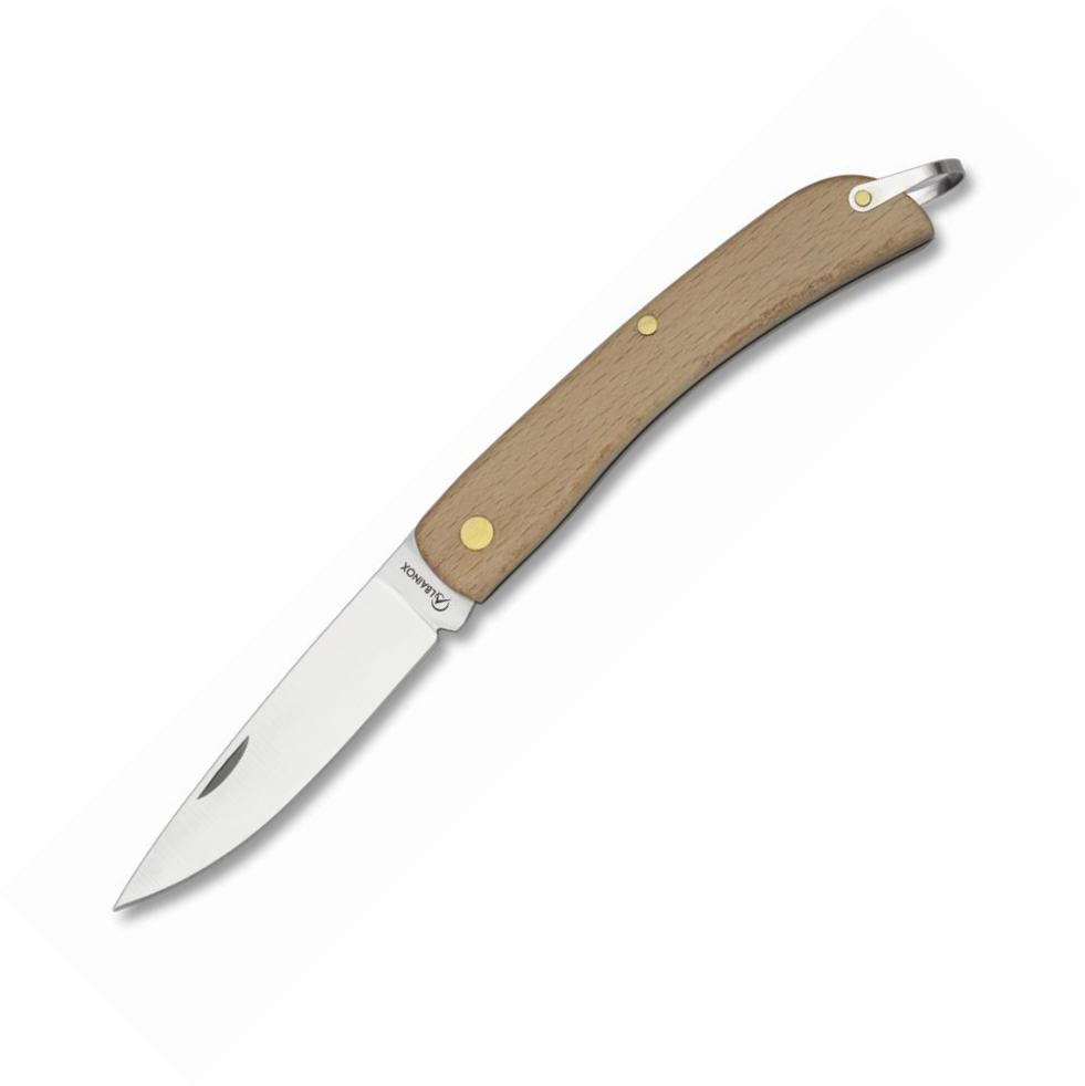 Navaja Campaña de Albainox con bloqueo de pistón, mango de madera...