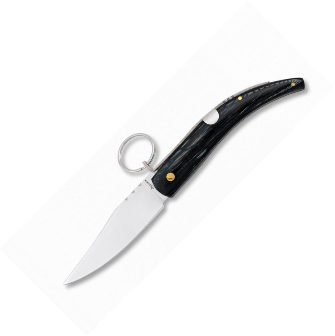 Canivete clássico com trava de anel. Identificador de resistência...