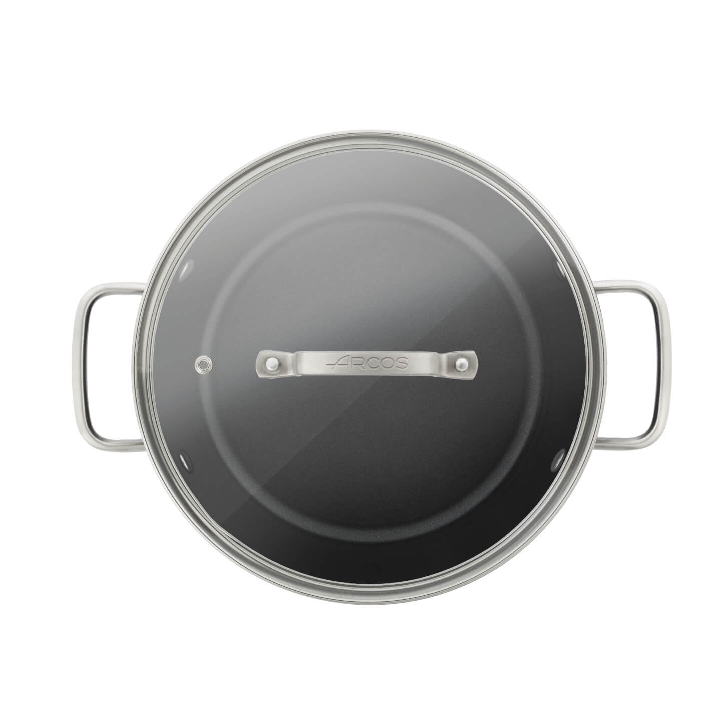 Panela antiaderente Samoa 24 cm preta com tampa