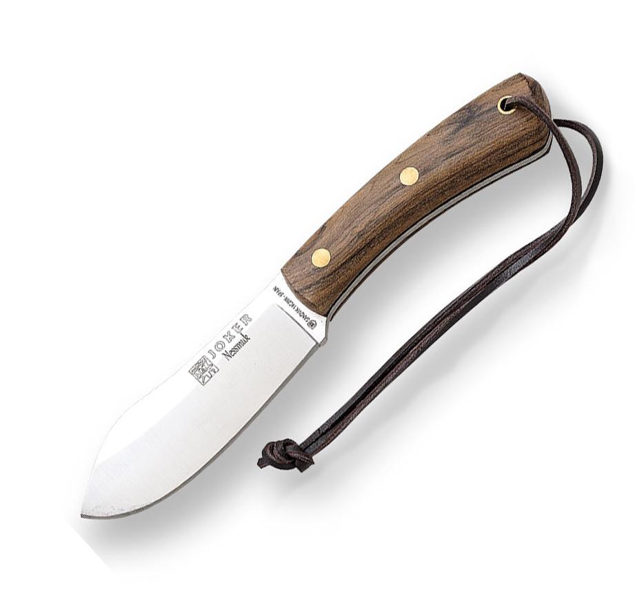 Cuchillo bushcraft Joker Nessmuk con mango de madera de nogal e i...