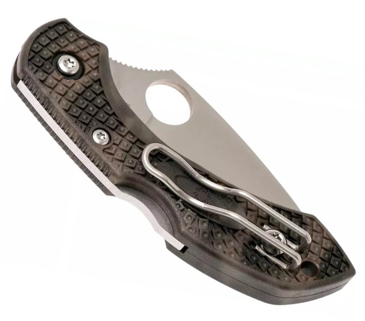 Canivete tática Spyderco Dragonfly 2 Zome com cabo de camuflagem FRN e lâmina de aço VG10 com borda plana