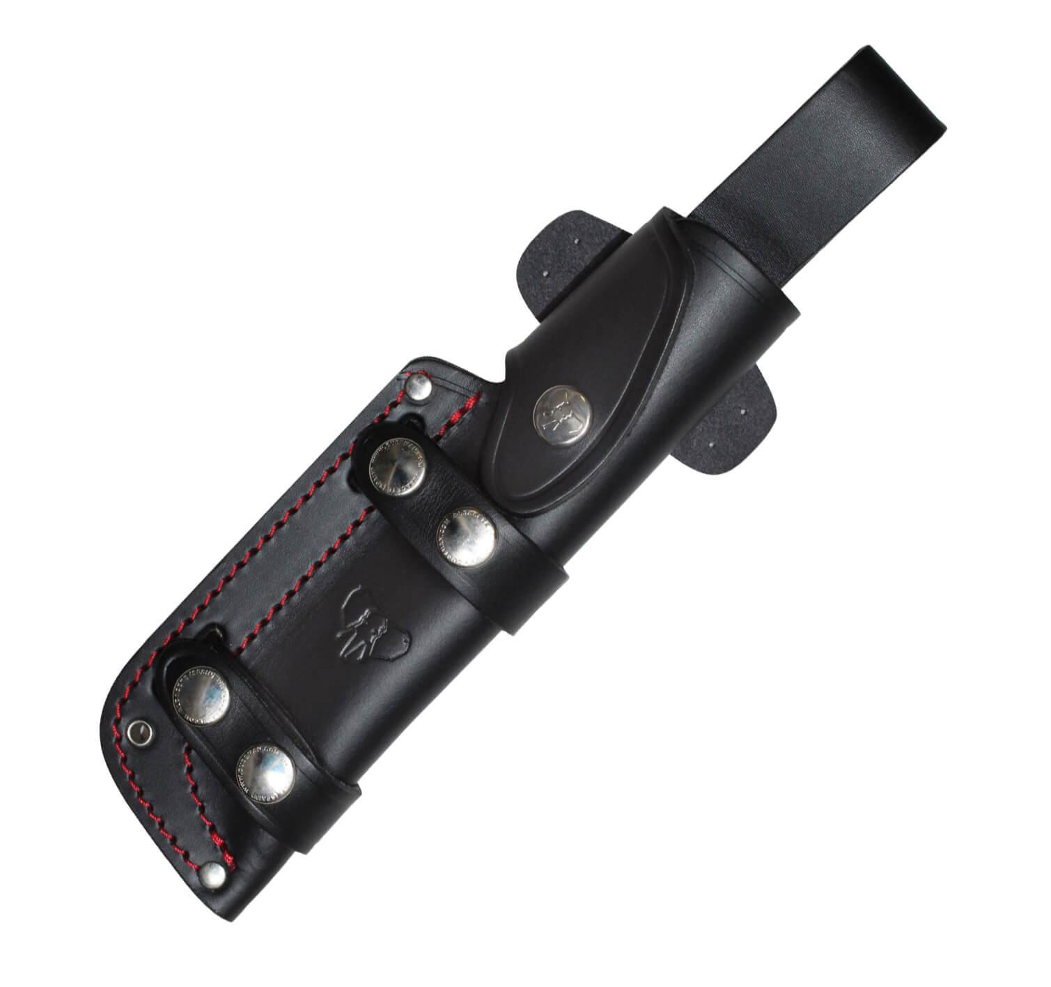 Faca MT5 Cudeman. Alça de lona micarta. Aço Böhler N-695. Bainha de couro