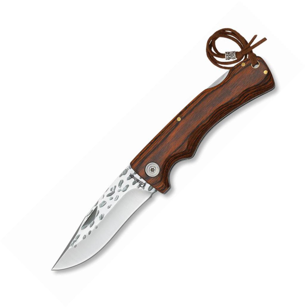 Canivete Albainox com cabo vermelho resistente, cordão de couro s...