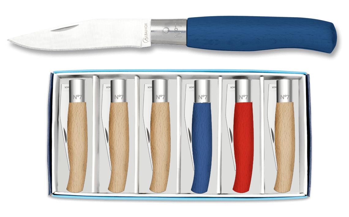 Conjunto de seis canivetes Albainox em cores sortidas com ralo em...