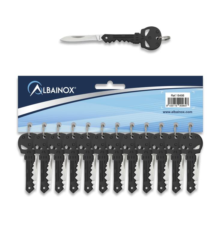 Facas de chaveiro de caveira. Em blister de doze peças