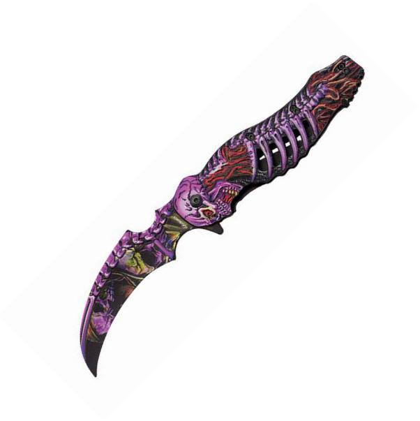 Navaja Albainox Skull 2 FOS, clip y hoja de 9,3 cm