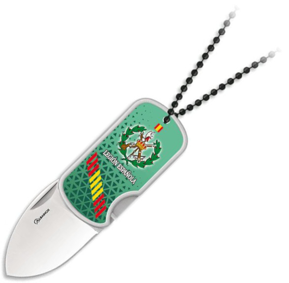 Navaja 3D Legión Española con clip y colgante