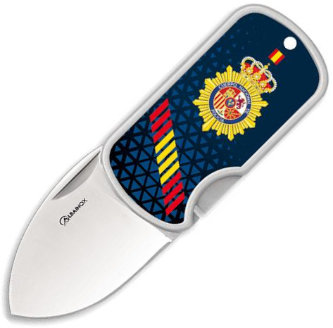 Navaja 3D Policía Nacional, con clip y hoja de 4 cm