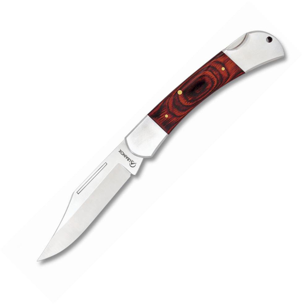 Canivete ALBAINOX COMANDO com escala de resistência vermelha e lâ...