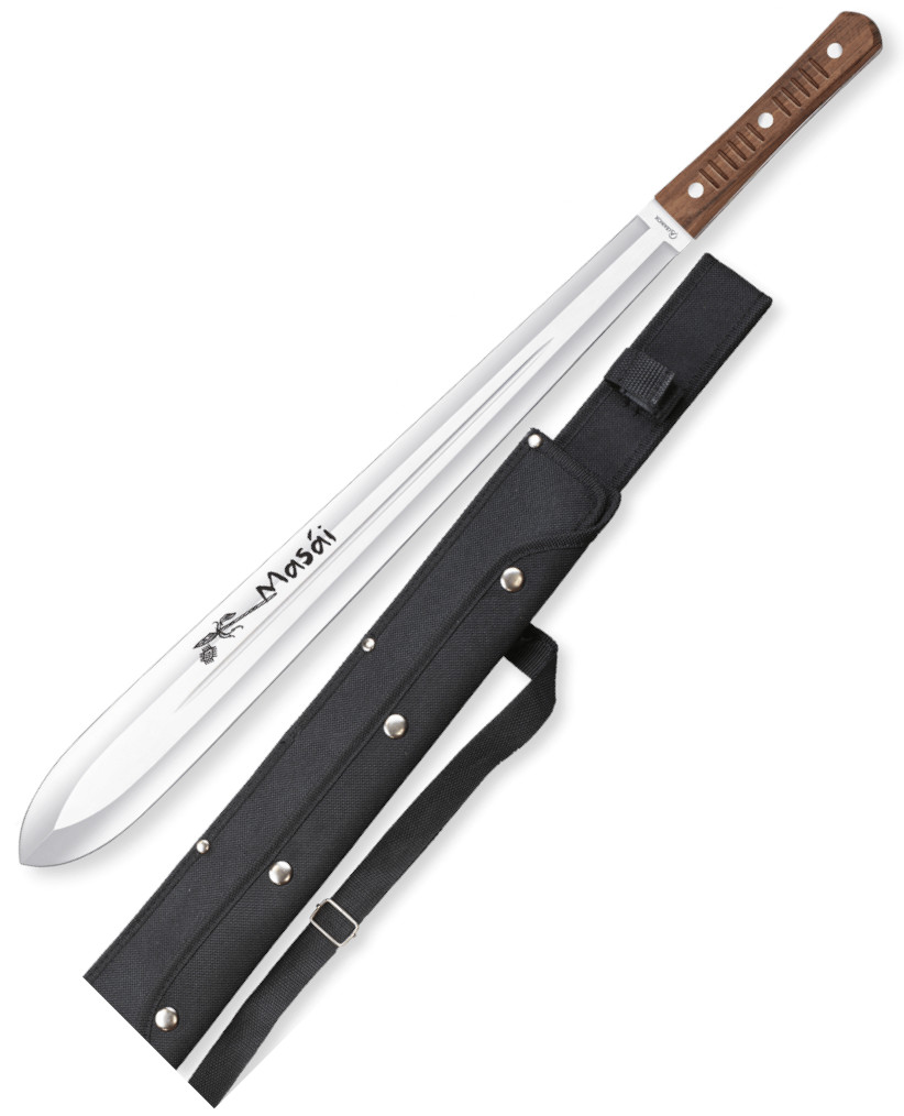 Machete Albainox Masai com lâmina de dois gumes 48 cm de comprime...