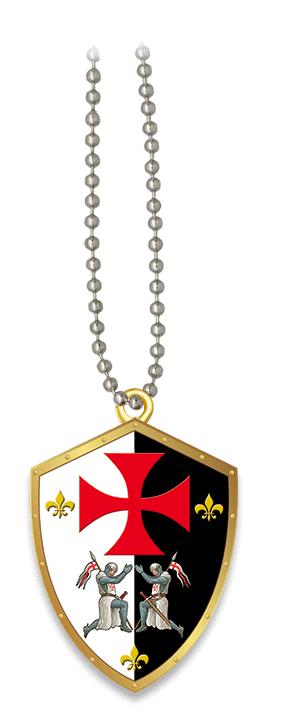 Colgante templario oro 3D 16163