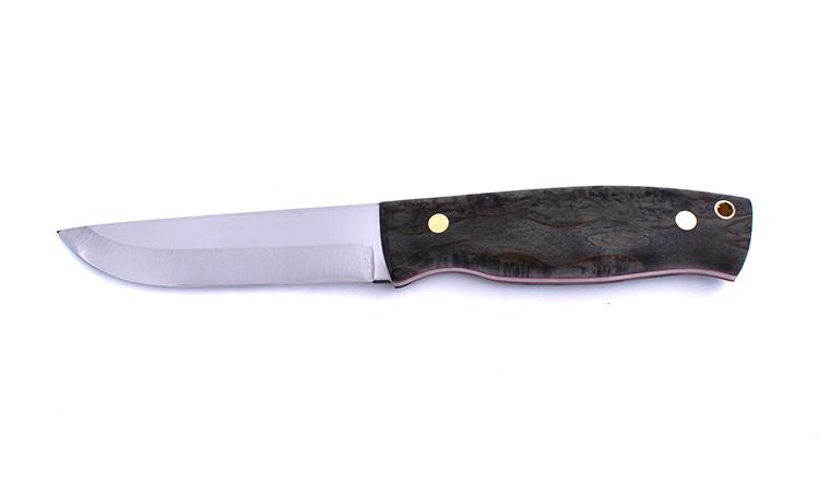 Cuchillo Brisa Trooper 115 Madera de abedul estabilizada negra con pedernal