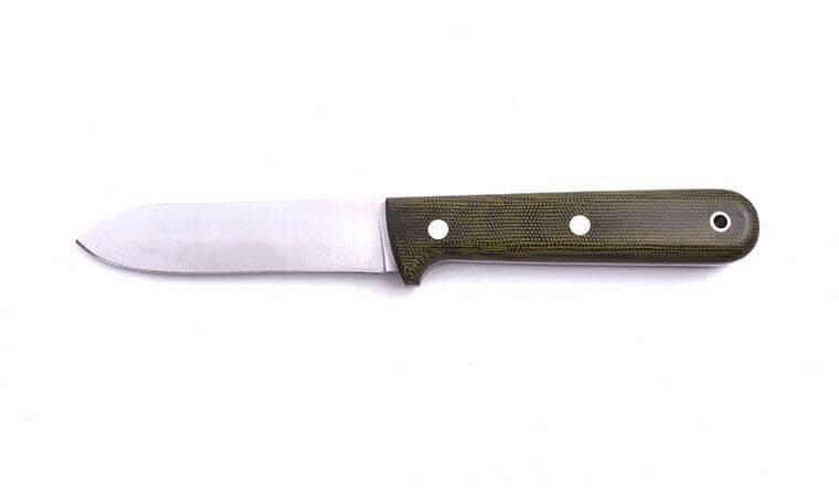 Cuchillo de bushcraft Brisa Kephart 115 con mango de micarta verde