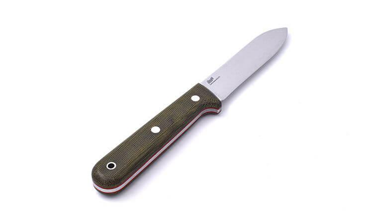 Cuchillo de bushcraft Brisa Kephart 115 con mango de micarta verde