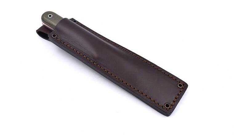 Cuchillo de bushcraft Brisa Kephart 115 con mango de micarta verde