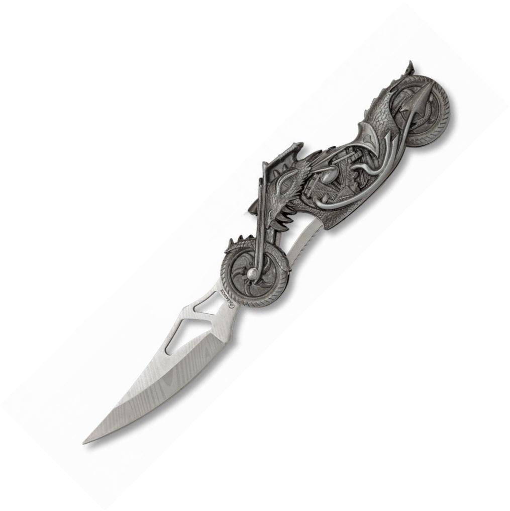 Canivete Albainox com cabo de alumínio em forma de motocicleta, L...