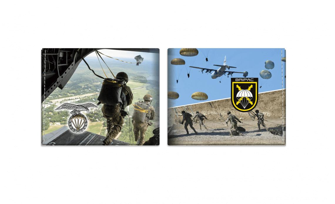 Cartera de piel sintética impresa BRIPAC