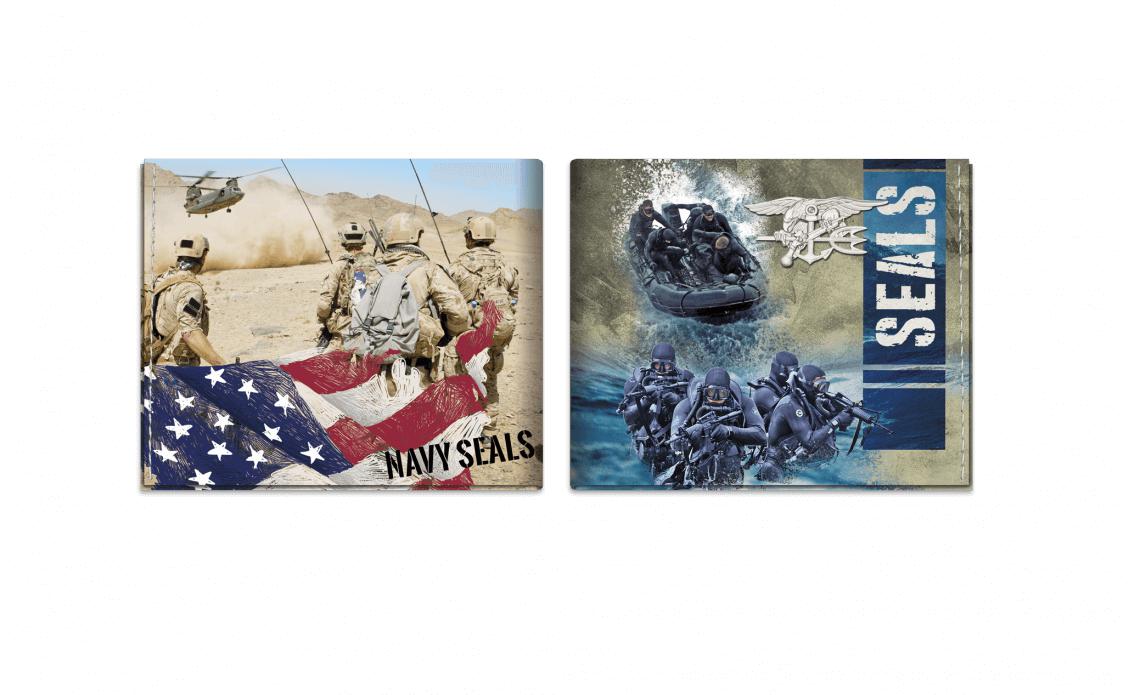 Billetera Barbaric con impresión de Navy Seals