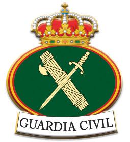 Pino Guardia Civil com fundo verde e coroa 2,2 cm x 1,8 cm