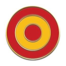 Pin com alvo das cores da Espanha e diâmetro de 1,8 cm