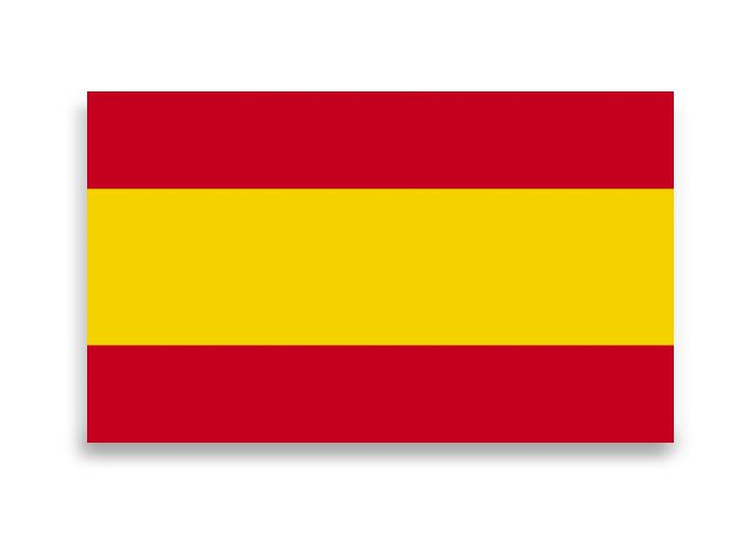 Seis pegatinas pequeñas con la bandera de España