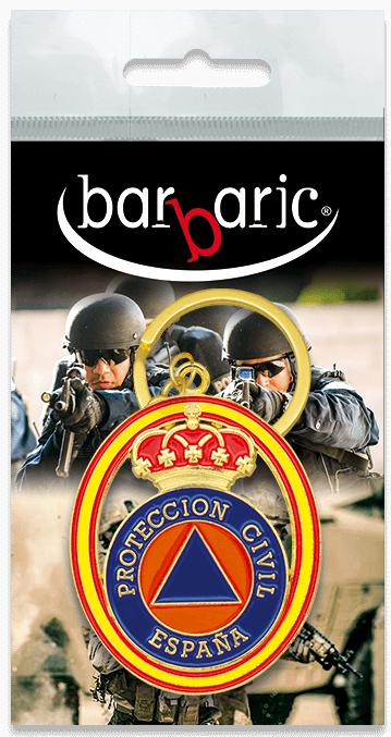 Porta-chaves espanhol Protección Civil, 4,1 cm de largura e 5 cm ...