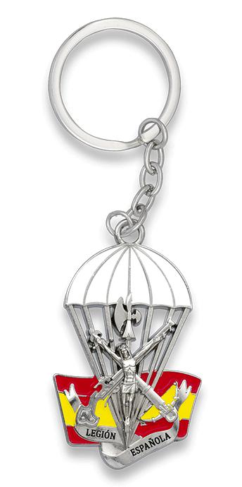 Chaveiro da Legião Pára-quedista Espanhola com dimensões de 3,5 c...