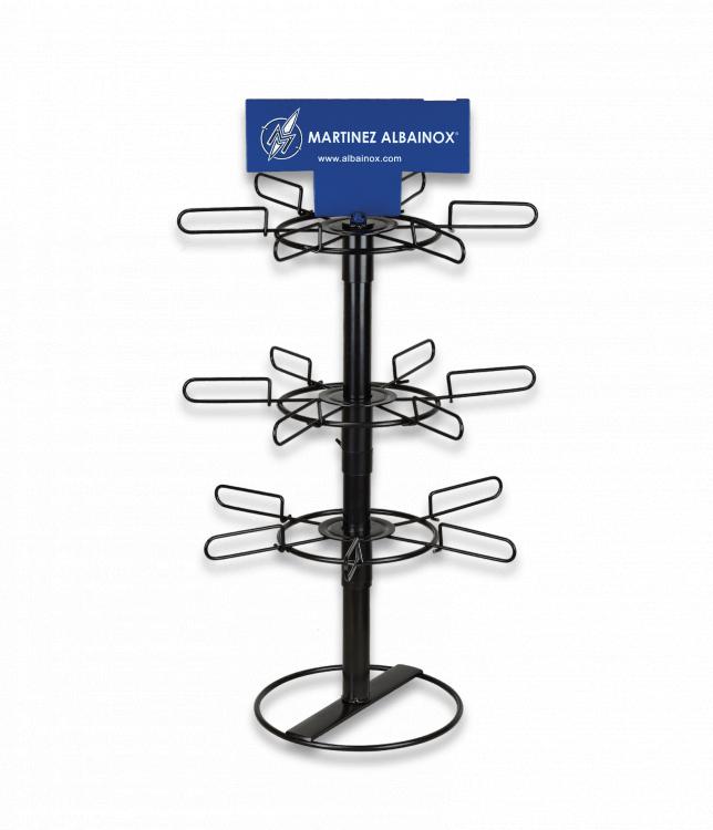 Expositor de llaveros de acero bañado de color negro 90142