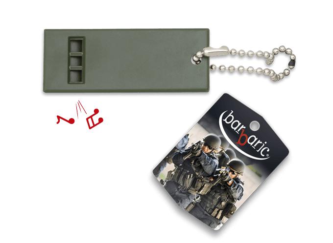 Apito verde com correntes de bola