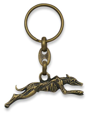 Chaveiro galgo de caça apresentado em blister