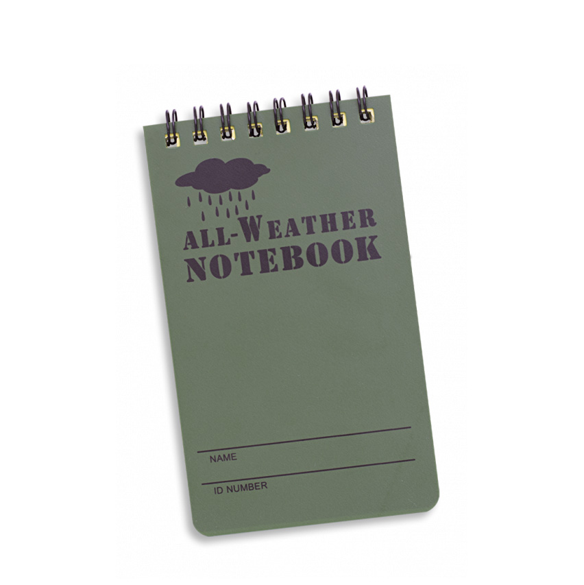 Libreta hidrófuga de 12,1 cm de largo y 7,6 cm de ancho