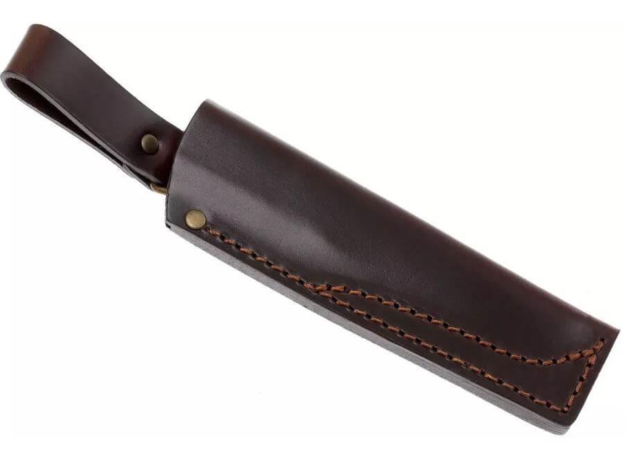 Coltello Bushcraft Brisa Trapper 95 scandi con manico in micarta verde con acciaio Elmax e fodero bushcraft