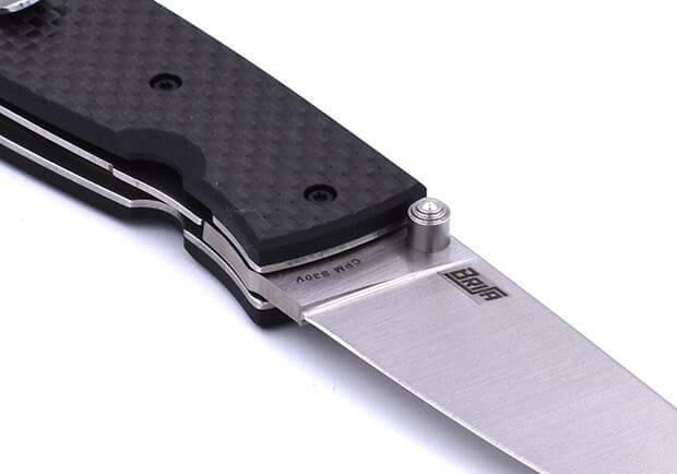 Navaja Brisa Birk 75 con mango de fibra de carbono y acero CPM S30V