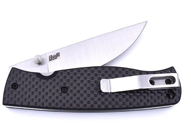 Navaja Brisa Birk 75 con mango de fibra de carbono y acero CPM S30V