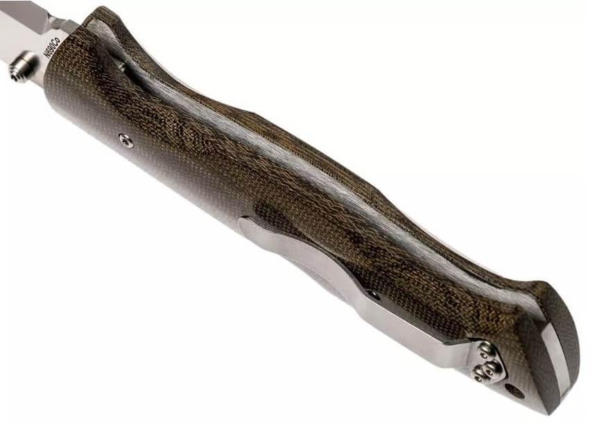 Navaja Brisa Borka 90 con mango de micarta verde y acero inox N690Co