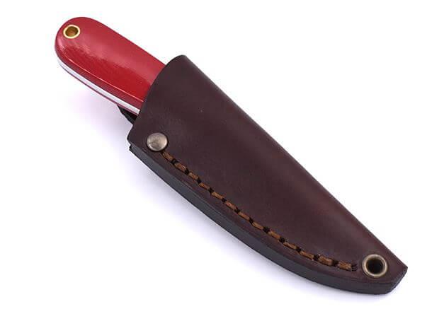 Cuchillo de cuello Brisa Necker 70 micarta roja