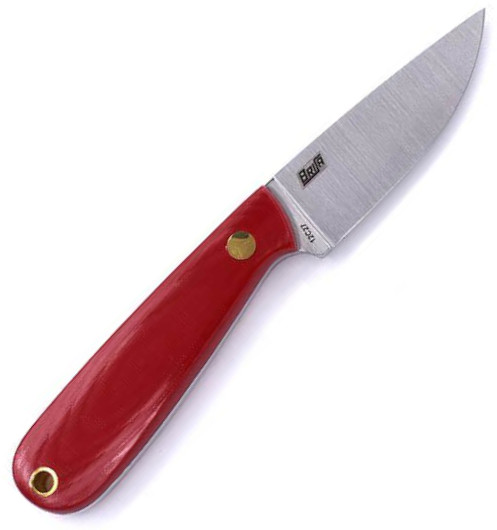 Cuchillo de cuello Brisa Necker 70 micarta roja funda kydex