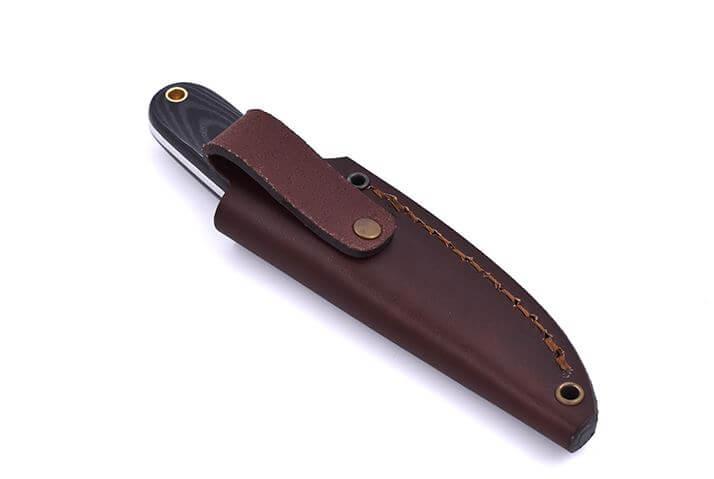 Cuchillo de cuello Brisa Necker 70 micarta negra