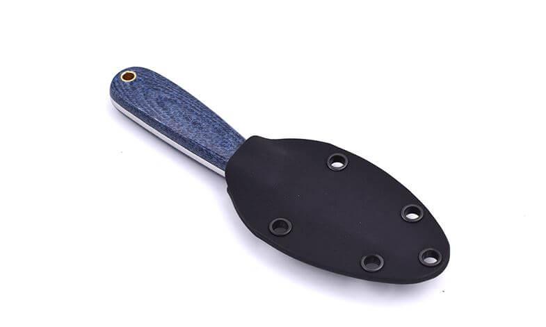 Cuchillo de cuello Brisa Necker 70 con puño de micarta jeans
