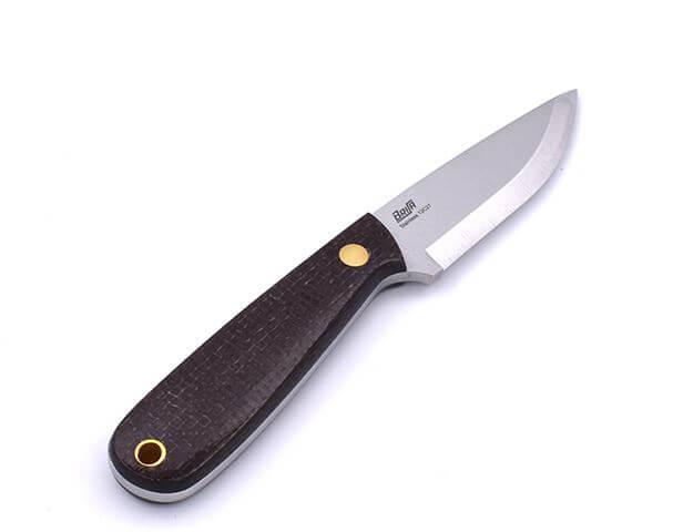 Faca de pescoço Brisa Necker 70 Scandi com cabo de micarta bison e bainha kydex