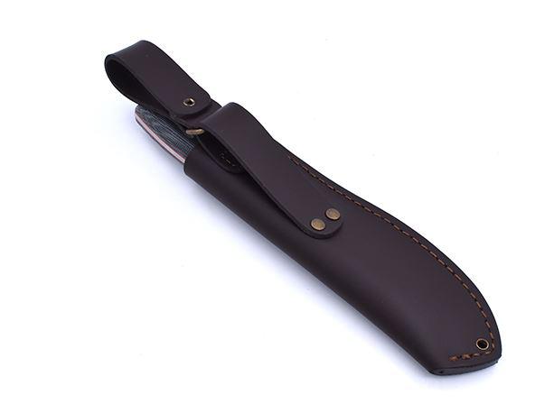Coltello da caccia Brisa Nessmuk 125 micarta nera e fodero in cuoio